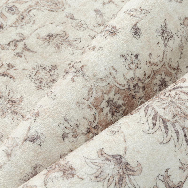 Elegant Vintage Floral Design Area Rug for Living Room, Rectangle 3'4" x 5'