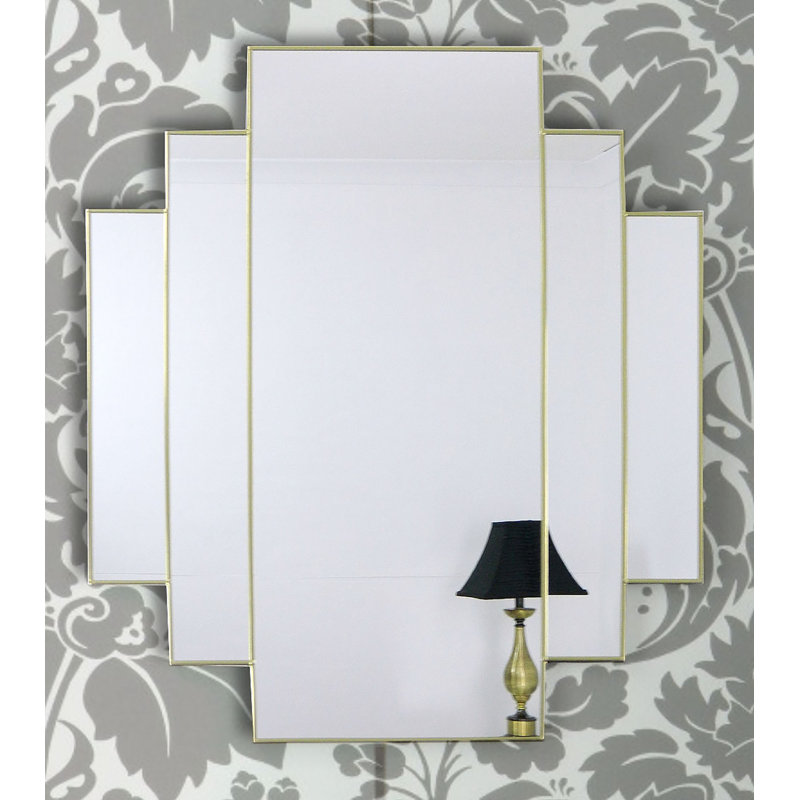 Yoselin Flat Wall Mirror, Silver