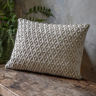Cream Square Throw Cushion