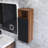 Black & Walnut Wall-Mounted Bathroom Side Cabinet For Small Space