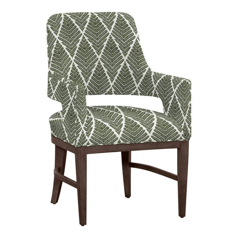 Chaise avec accoudoirs Josie, Perigold Emmeline Ivy, Noisette