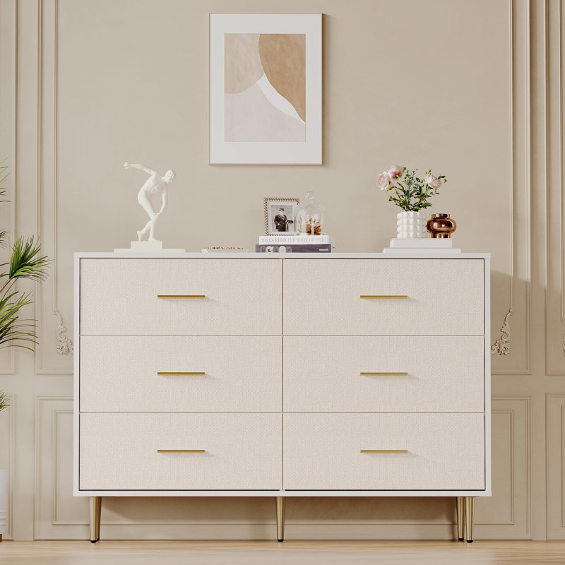 Commode blanche 5 tiroirs, grande commode étroite