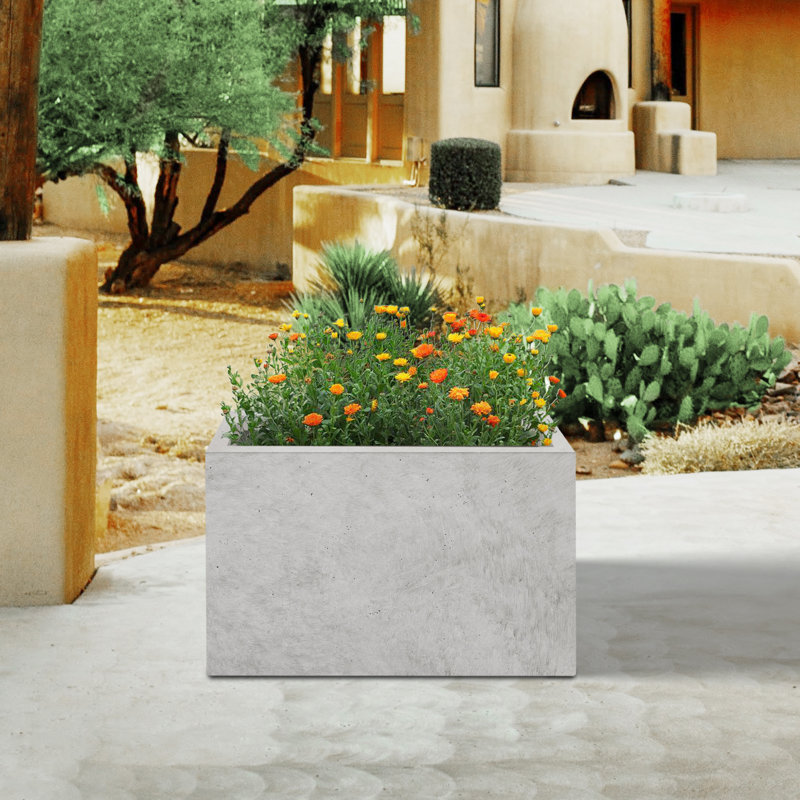 Pot Planter, White, 16 x 19.5 x 7