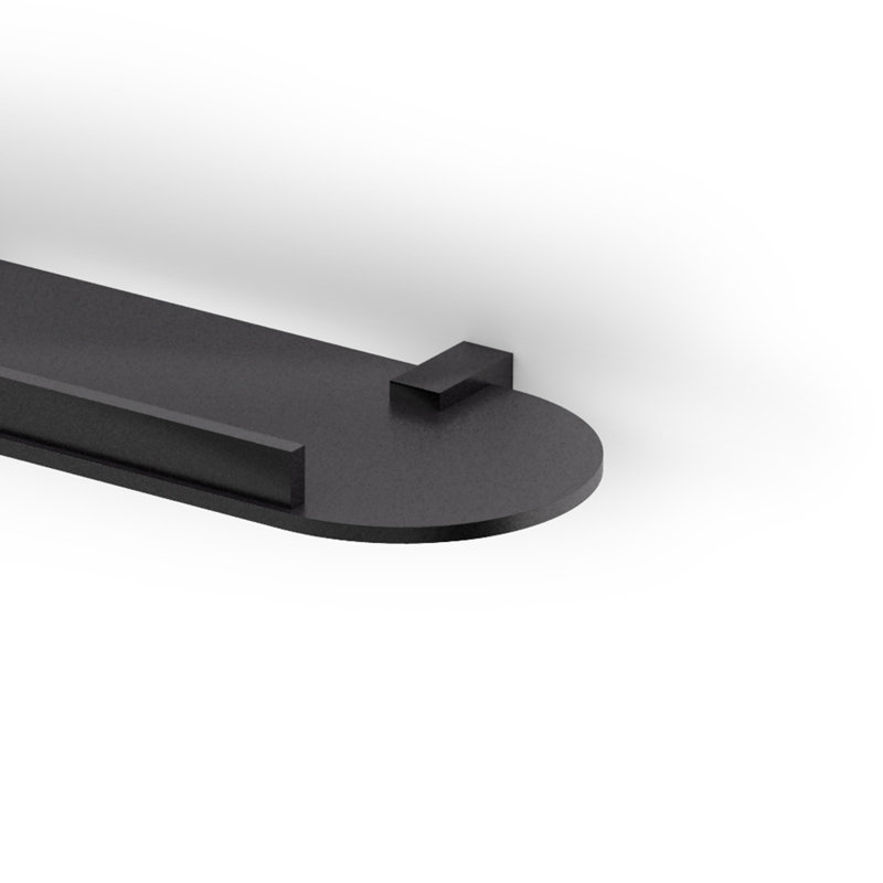 Tomblin Oval Metal Bracket Shelf, Black