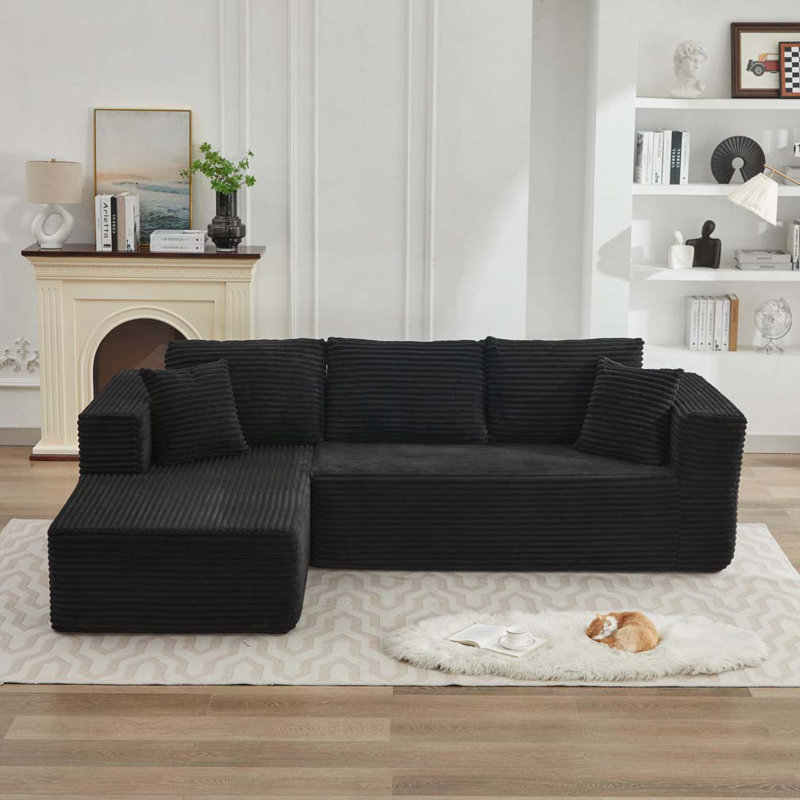 Canapé modulaire en forme de L 106 po Cloud, aucun assemblage requis, canapé modulaire, canapé modulaire, canapé en L, canapé modulaire désossé