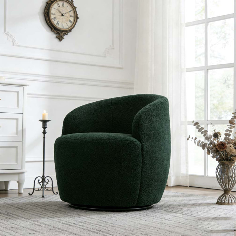 Fauteuil demi-tonneau Teddy, Vert