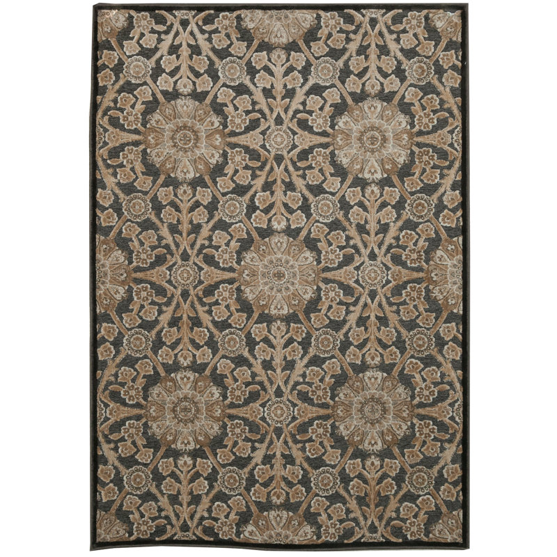 Conatser Damask Shag Area Rug, Rectangle 140cm x 200cm
