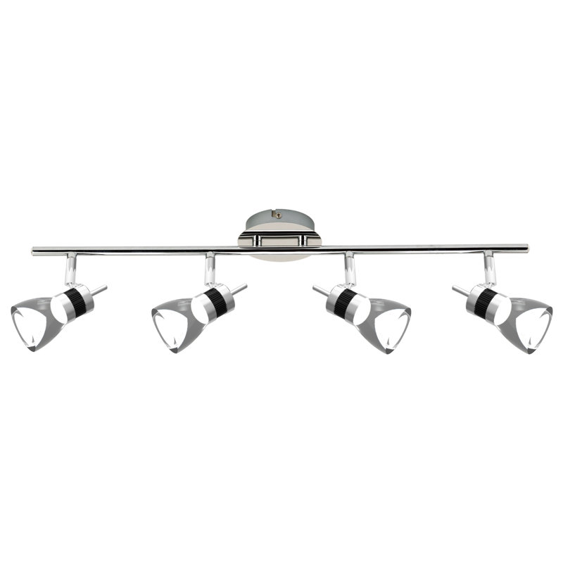 25.2'' 4 -Light Fixed Track Track Kit with Dimmable and Adjustable Head