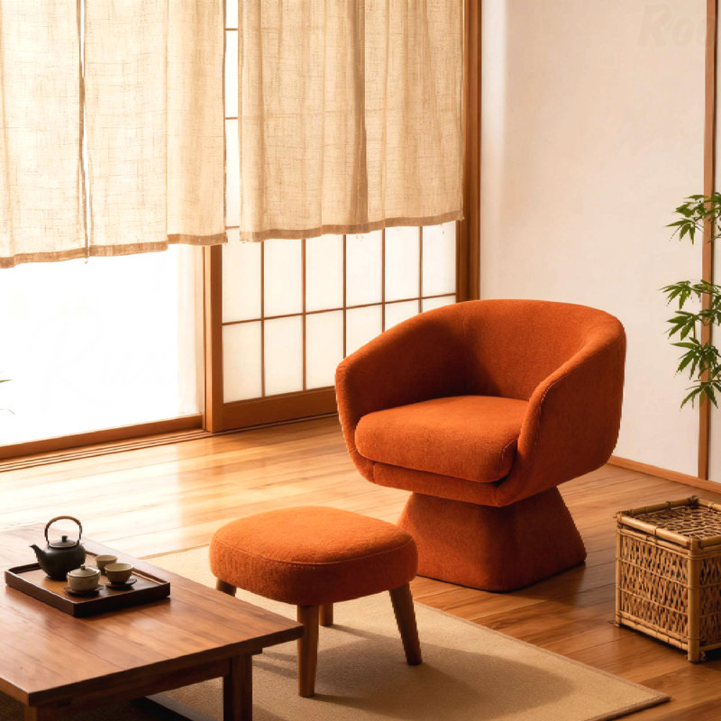 Fauteuil Lazy avec repose-pieds, style moderne, style décontracté pour fauteuil moderne, fauteuil de loisirs en tissu rembourré, fauteuil de lecture avec repose-pieds pour petit espace, fauteuil d'angle