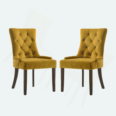 Chaise parsons capitonnée en tissu 