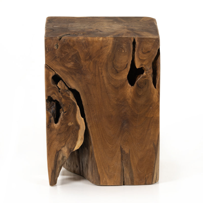 Duvall Teak Square Stool - Teak Root