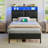 Jeffory Bed with Storage Headboard and Integrated Charging Station -740190963-740190965
