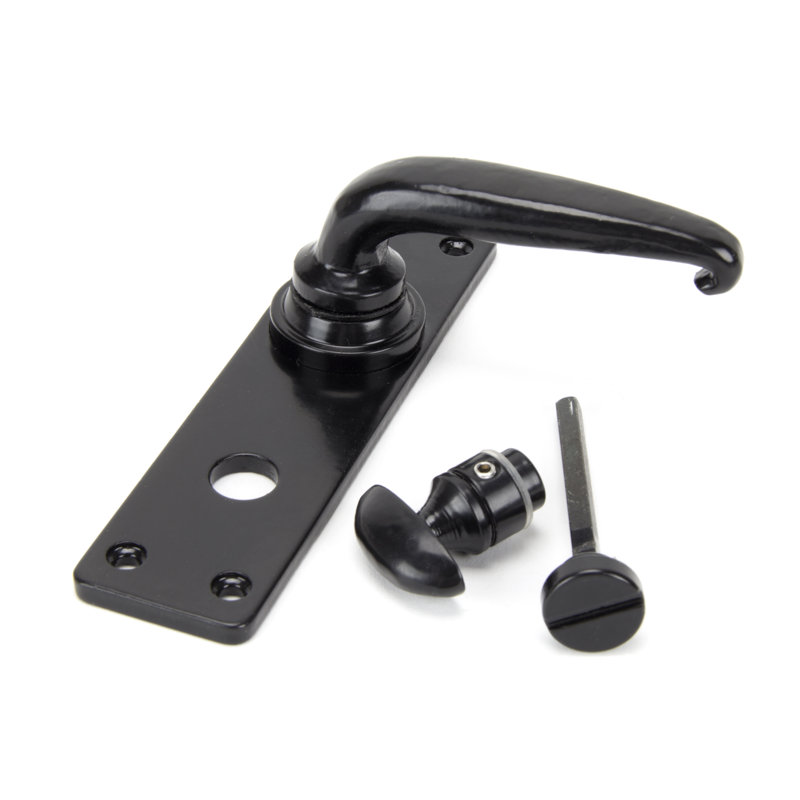 Black Smooth Lever Bathroom Set