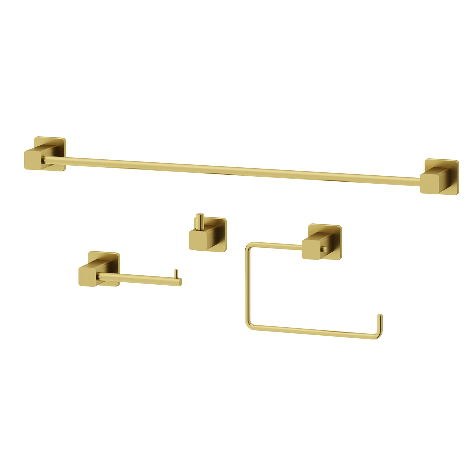 Meridian 4-Piece Bathroom Hardware Set, Gold