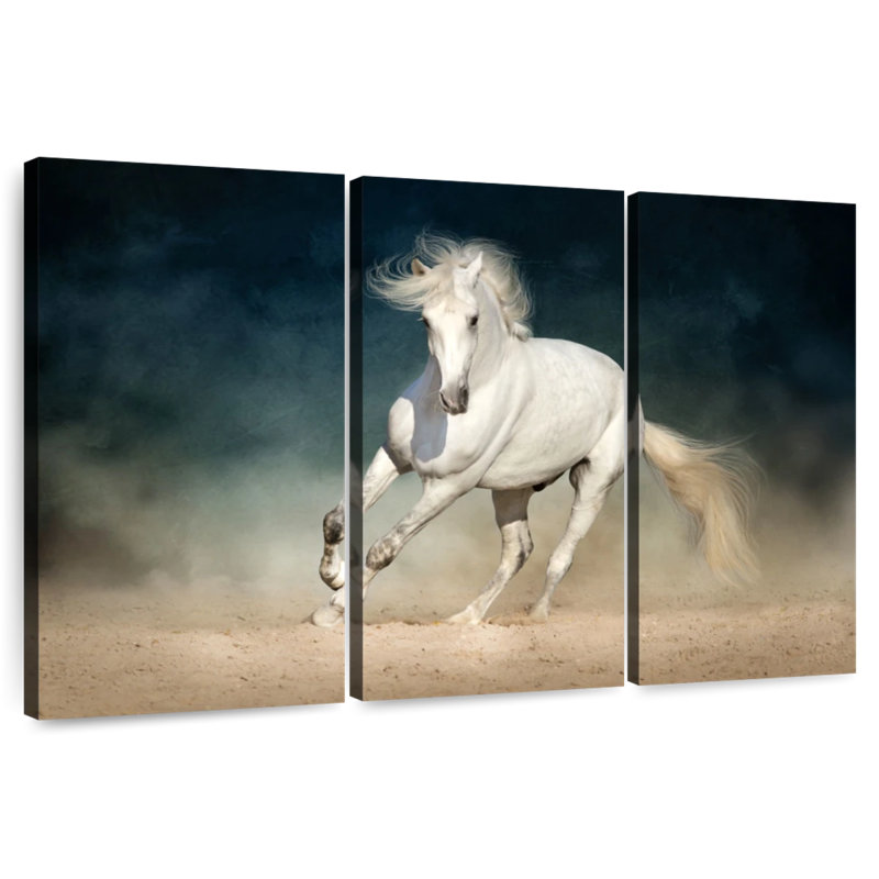 Cheval blanc Brampt, H 36 po x l 57 po