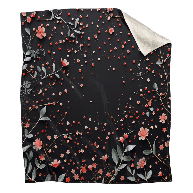 Jeté Floral, 50in W x 60in H