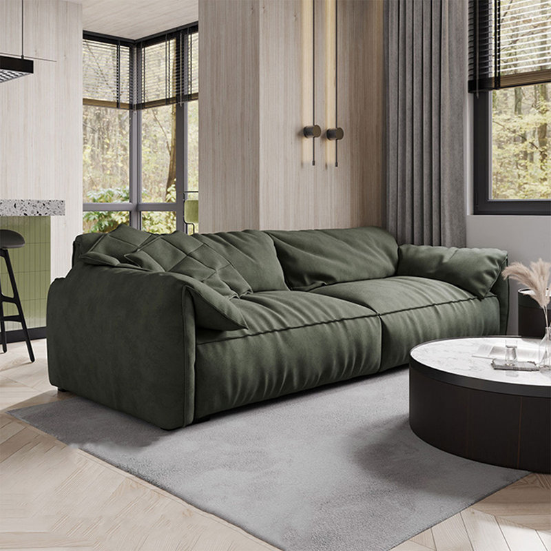 Causeuse-coussin modulaire en polyester vert, Vert