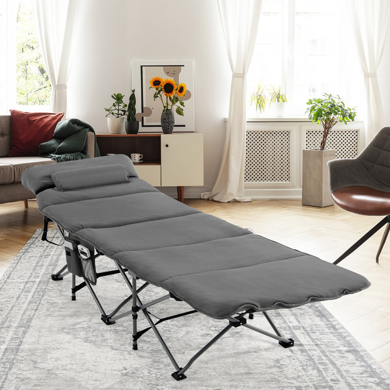 Lit de camp pliable rétractable Costway, Gris