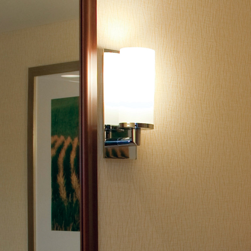 Chrome Glass Transitional Wall Sconce
