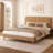 King Size Boucle Upholstered Platform Bed Frame with Adjustable Headboard, Soft Cloud Bed, No Box Spring Needed, Easy Assembly, Noise Free, Bworn-1165360928
