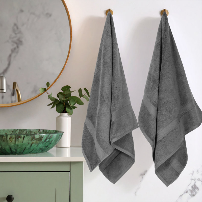 800 GSM Certified Egyptian Cotton Bath Towel Set (Set of 2), Coral