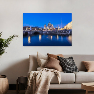 Berlin Cathedral Twilight Reflections Abstract Contemporary Architecture City Wall Art Print