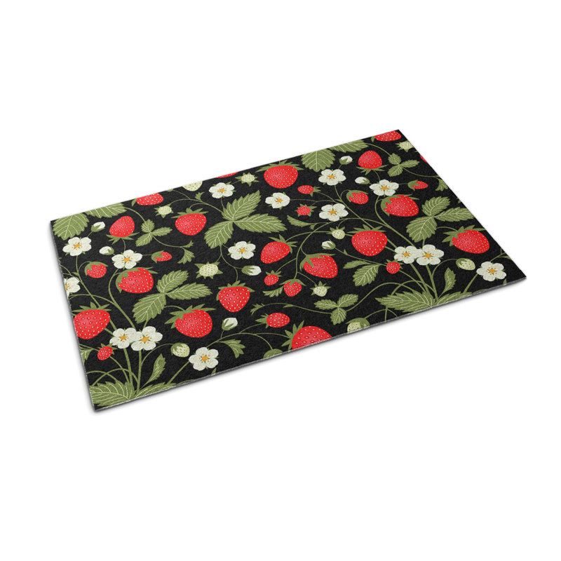 Non-Slip Floral Outdoor Doormat