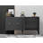 Modern Console Table, Oak & White, 39.4 x 13.8 x 39.4 inches | 100% Melamine Coated Particle Board, Thickness: 0.7 inches | Scandinavian Design, Elegant Storage Solution for Living Room & Entryway