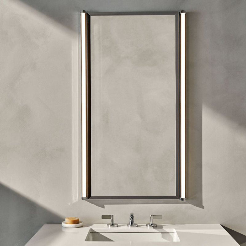 Profiles Edge Medicine Cabinet With Electric Upgrade, Chrome, Left, 30" H x 23.25" W x 4" D