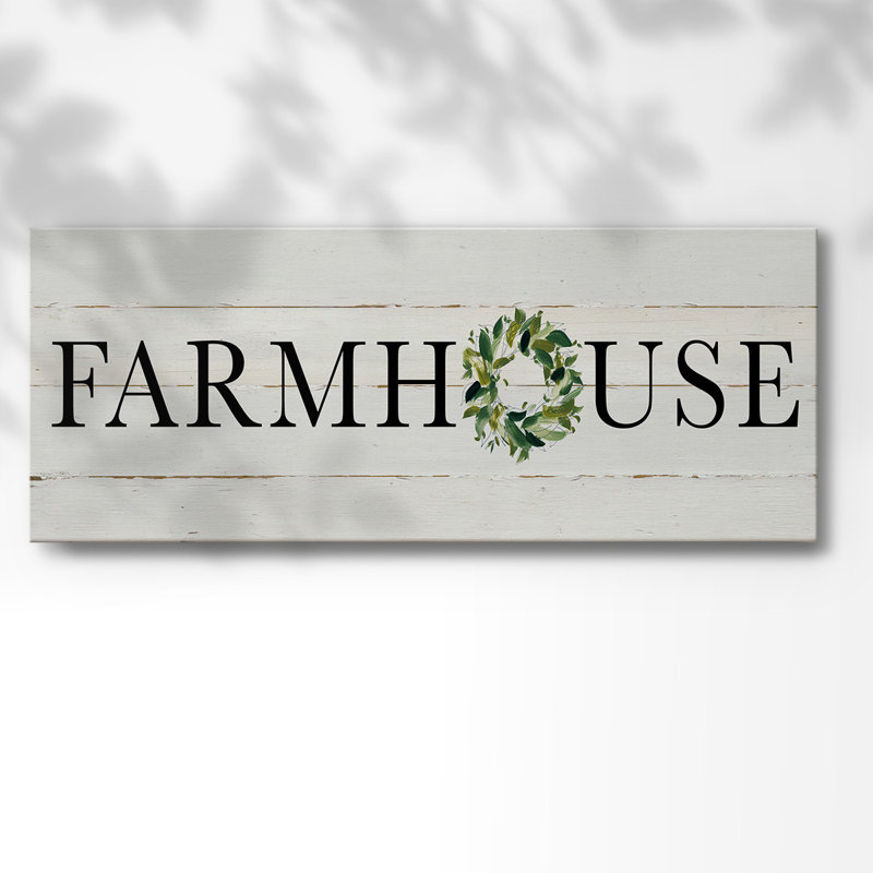 «Farmhouse On Canvas», art textuel, H 24 po x l 60 po x P 1,5 po