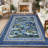 Washable Rug for Living Room, Soft Non Slip Floral Bedroom Rugs, Water Lily Pond Cute Nursery Rug, Large Low Pile Stain Resistant Farmhouse Rugs-1459972320-1459972322