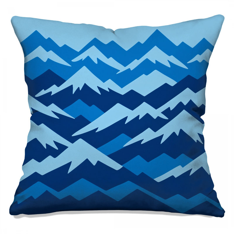 Blue Mountain Range Double Sided Throw Pillows, 16 x 16 inches