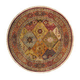 Baku Hand Knotted Wool Oriental Area Rug in Orange/Beige/Brown