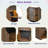 Mid-century Multi-use Extenable Cabinet Desk With Storage Peg Board, Storage Cabinet With Sliding Glass Doors, Led Light, Free Cat Cushion And Cat Toy