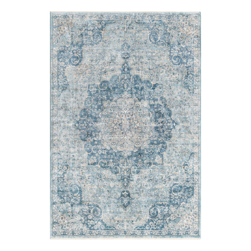 Tapis bleu marine Alabama, Rectangle 5 pi 3 po x 8 pi