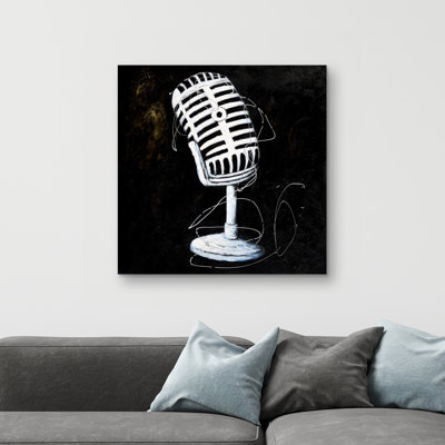 Microphone - 32"x32" art on canvas