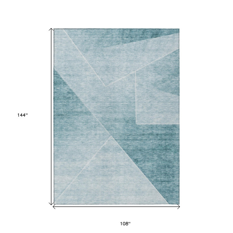 Tapis extérieur bleu sarcelle et turquoise 9 'X 12'