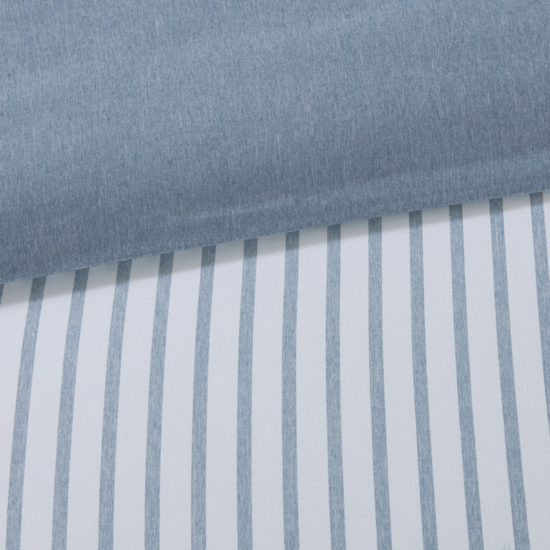 Twin Blue Reversible Down Alternative Comforter Set