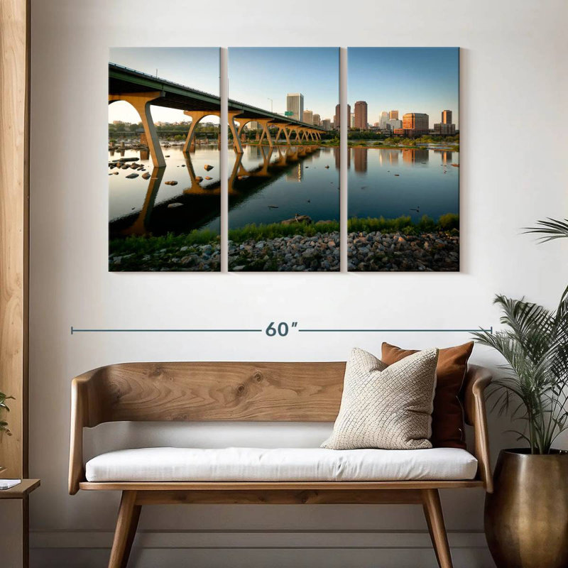 Rorry Manchester Bridge Reflection, 32" H x 50" W