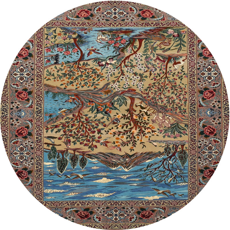 Oriental Indoor Rug, Round 7'