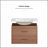 30" reddish brown Wall Mounting Bathroom Vanity, Soft Close 2 Drawer
