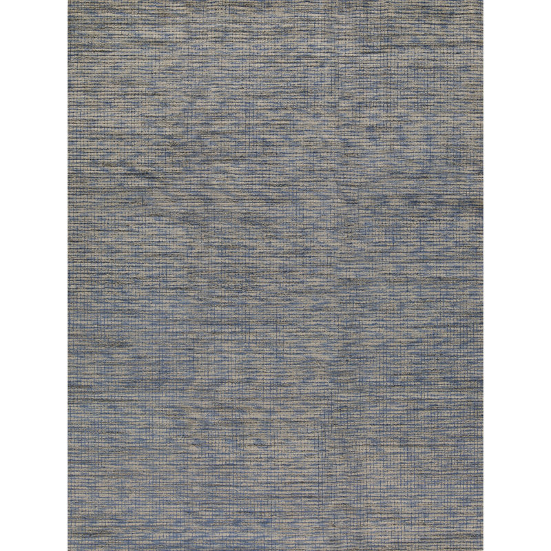 Tapis bleu noué à la main de haute qualité, Rectangle 10 pi x 14 pi