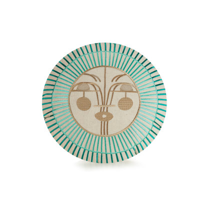 Ayo Embroidered Round Pillow Cover & Insert