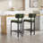 Modern Upholstered Counter Stool With Backrest, Beautiful Low Barstool For Kitchen Island, Bar And Counter-1691899667