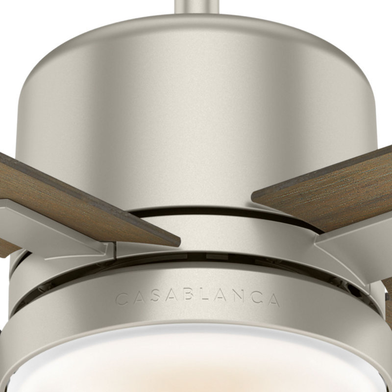 52" Axial Ceiling Fan With LED Light Kit And Wall Control, Matte Nickel