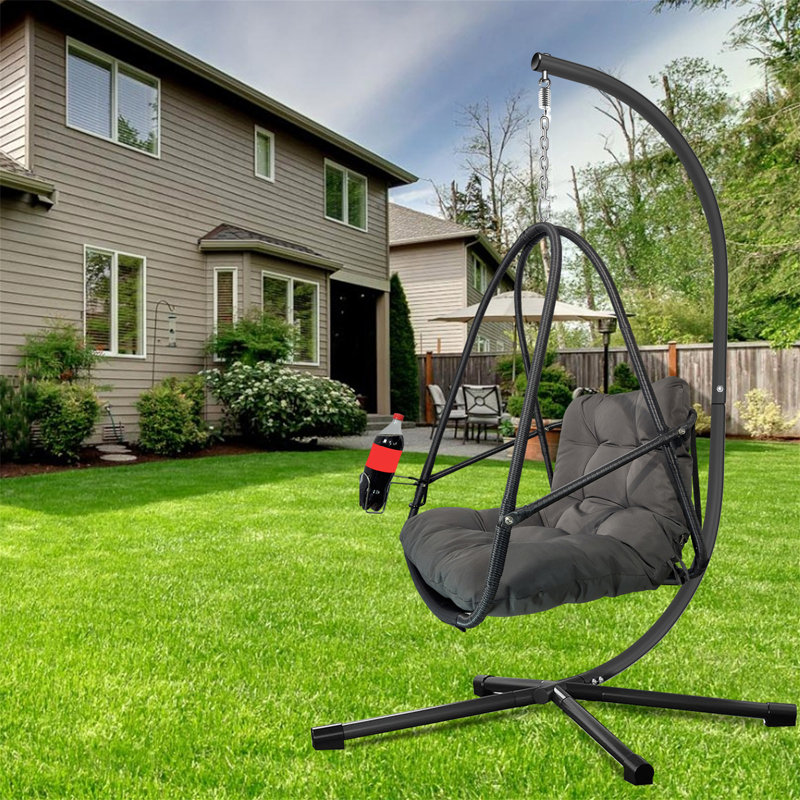 Fauteuil pivotant avec support en C, Gris