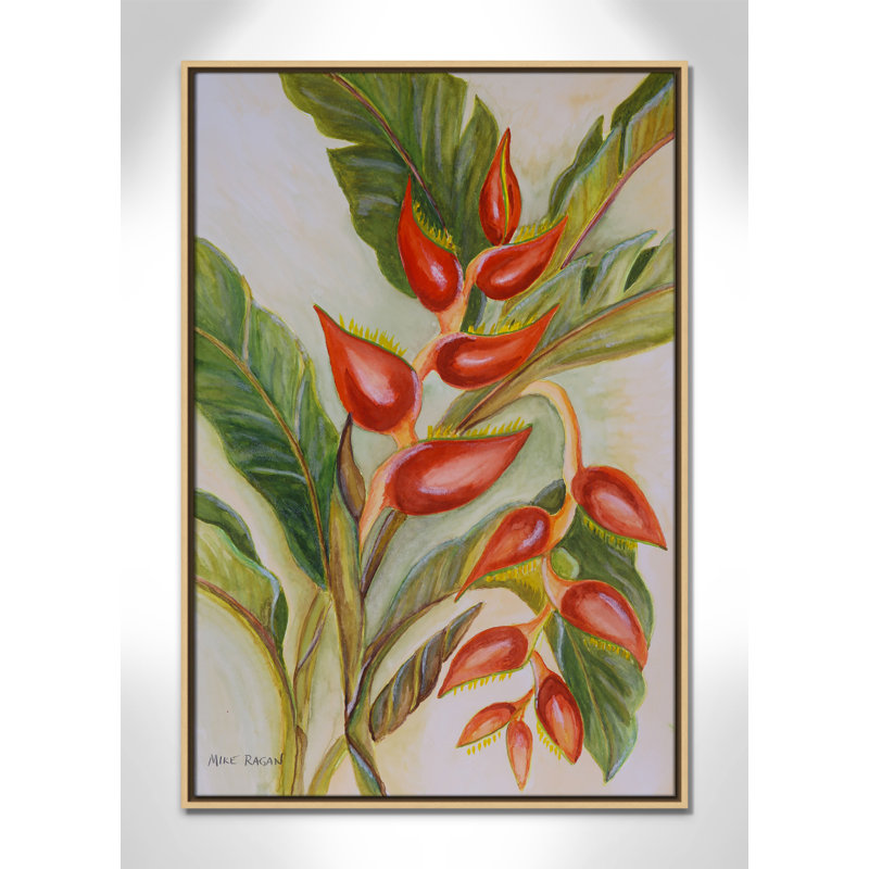 Imprimé Heliconia par Mike Ragan pour , Naturel, H 37,5 po x l 25,5 po