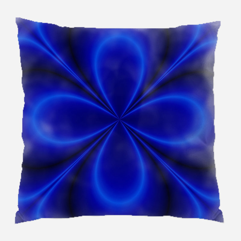 Coussin abstrait, Bleu