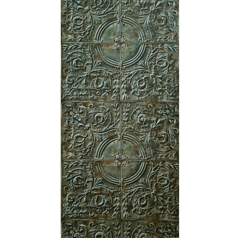 Papier peint olive vert brun rouillé, Noyer