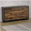 Armoire 6 tiroirs en bois de noyer et noir